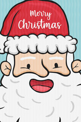 Merry Christmas santa claus funny cartoon card
