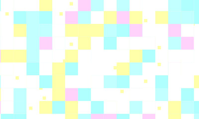Abstract square pixel mosaic colorful background geometric seamless pattern in pastel colors. 8 bit
