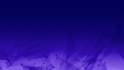 Abstract technology and science polygonal space low poly dark background Tone blue purple with connecting dots and lines.