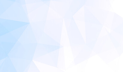 Abstract blue white and gray polygon triangle pattern gradient background. 3d render illustration.