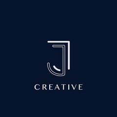 Simple Modern J Letter Logo, Monogram Vector Logo Template Design