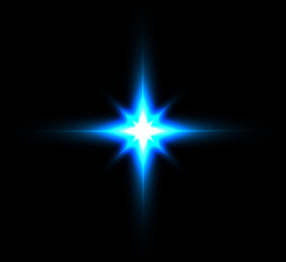  Glow light effect. Star burst with sparkles.