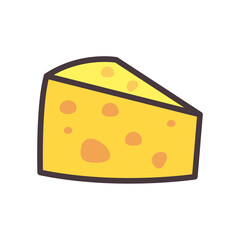 cheese line and fill style icon vector design