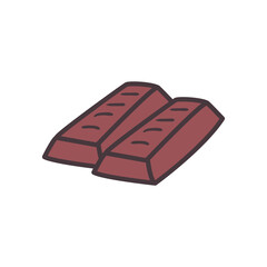 sweet chocolate line and fill style icon vector design