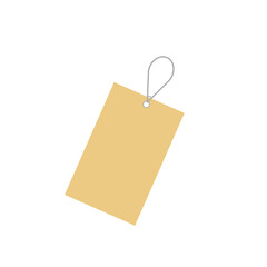 Blank tag from recycling paper isolated on white background. Vector illustration.