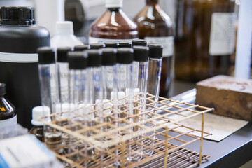 test tubes in laboratory