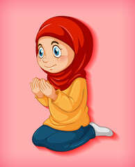 Muslim girl practice religion