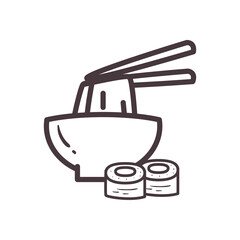 bakery bread line style icon vector design