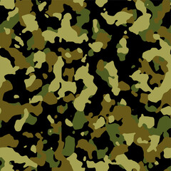 Fototapeta premium Full seamless camouflage texture skin pattern vector for military textile. Usable for Jacket Pants Shirt and Shorts. Army camo masking design for hunting fabric print and wallpaper. 