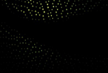 Dark Green vector cover with symbols of gamble.