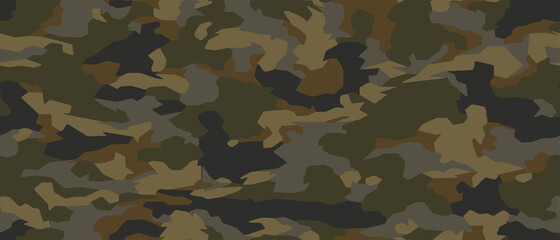 Full seamless camouflage texture skin pattern vector for military textile. Usable for Jacket Pants Shirt and Shorts. Dirty army camo masking design for hunting fabric print and wallpaper. © MSK Design