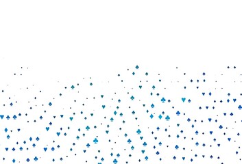 Light BLUE vector template with poker symbols.