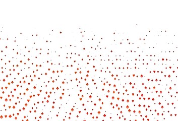 Light Orange vector pattern with symbol of cards.