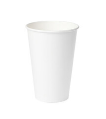 Takeaway paper coffee cup isolated on white