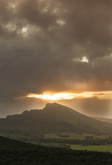 sunset in the mountains