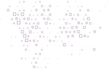 Light Purple vector pattern with spheres, squares.
