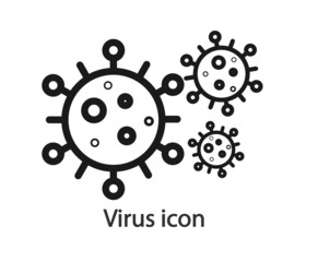 Obraz premium Virus icons on white background. 