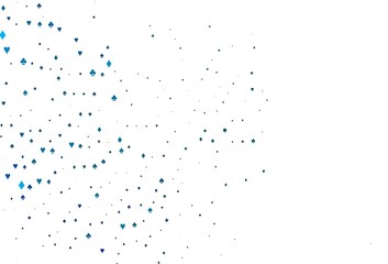 Light Blue, Green vector texture with playing cards.