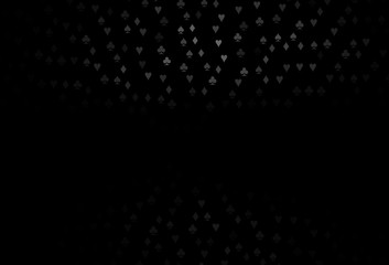 Dark Black vector texture with playing cards.