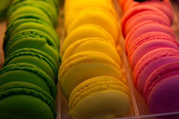colorful macaroons on the table