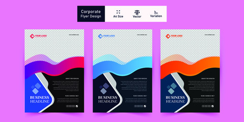 COVID 19 Virtual Conference Flyer Design, Medical product sale or Coronavirus COVID-19 flyer vector template