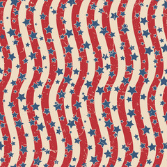 Fototapeta premium American stars and stripes pattern