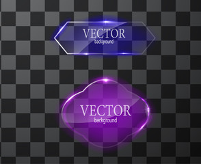 Glass vector button plane. Easy editable background