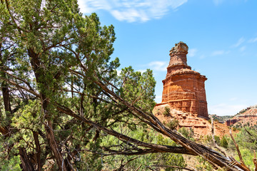 Obraz premium The famous Lighthouse Rock at Palo Duro Canyon State Park, Texas