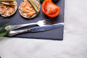 Fresh vegetable salad,healthy food on wood plate
