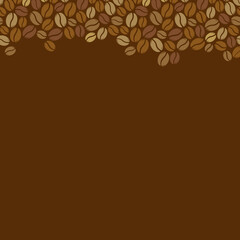 Blank coffee beans square frame