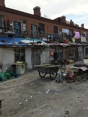 Fototapeta na wymiar slum area Foreigners rarely see in Harbin, China