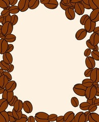 Blank coffee beans frame