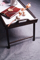 Tasty Breakfast On A Wooden Table Tray