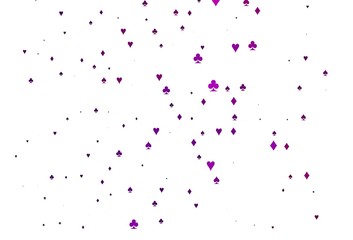 Light Purple vector pattern with symbol of cards.
