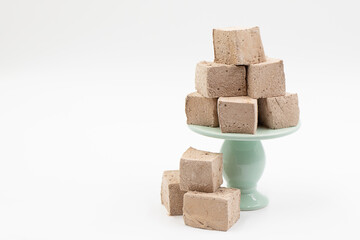 Stack of Sweet Chocolate Marshmallows 