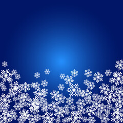 Christmas snowflakes blank frame vector illustration