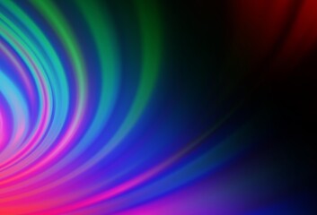 Dark Multicolor, Rainbow vector template with lines, ovals.