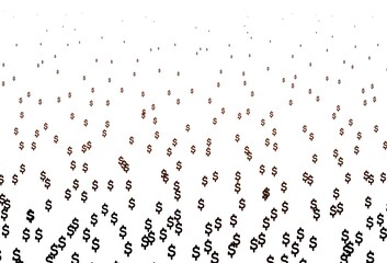 Dark Red vector template with Dollar.