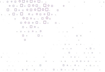 Light Purple vector texture with disks, rectangles.