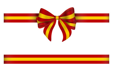 bow and ribbon with  spanish flag colors