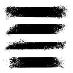 Vector set of hand drawn strokes, stains for backdrops. Textured monochrome design elements set. One color artistic rectangular backgrounds.