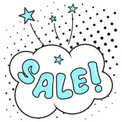 Bubble speech on comic background