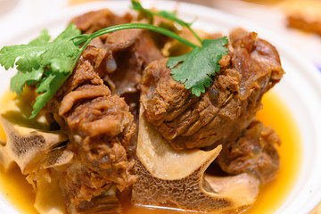 fresh beef ribs with soup
