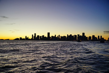 Miami beach at sun set