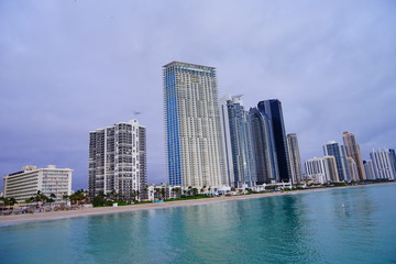 Plakat Miami beach at sun set