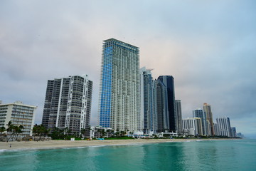 Miami north beach at sun rise
