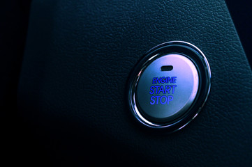 Electronic push to start ignition for a high end luxury vehicle. 