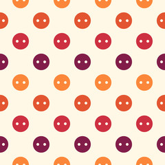 Mini circle seamless pattern. Classic geometric print. Repeated polka dot motif ornament. Simple geo dotted background