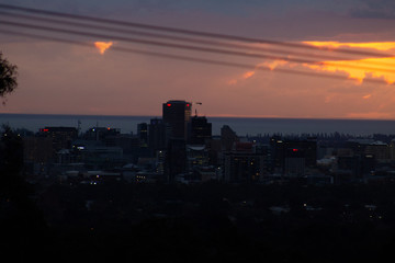 Adelaide Orange City Sunset From Lookout