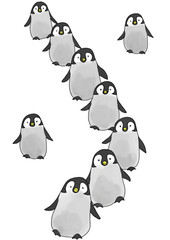ペンギンの行進